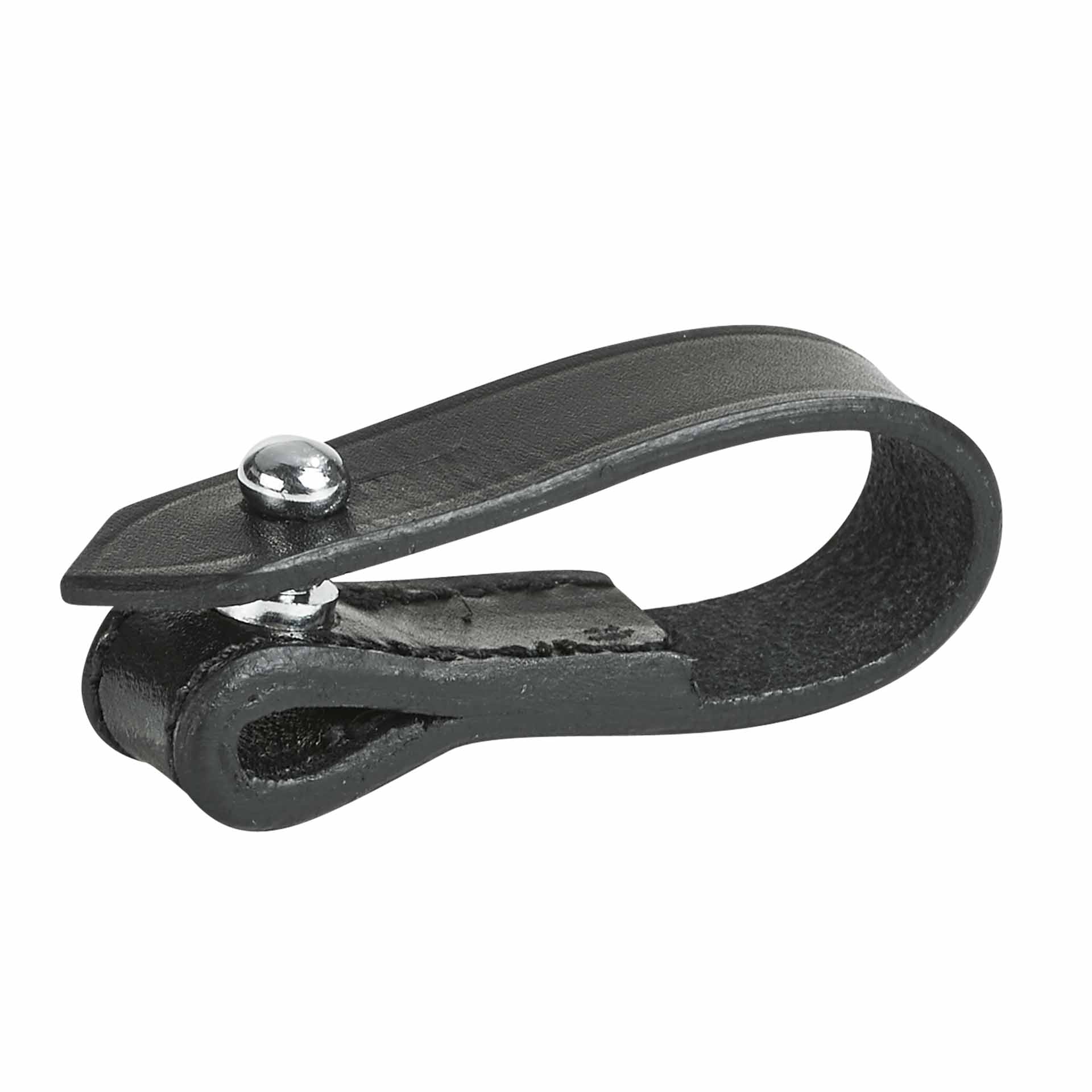 BUSSE CLASSIC zárható hevederpántos fülecske Fekete/rozsdamentes acél