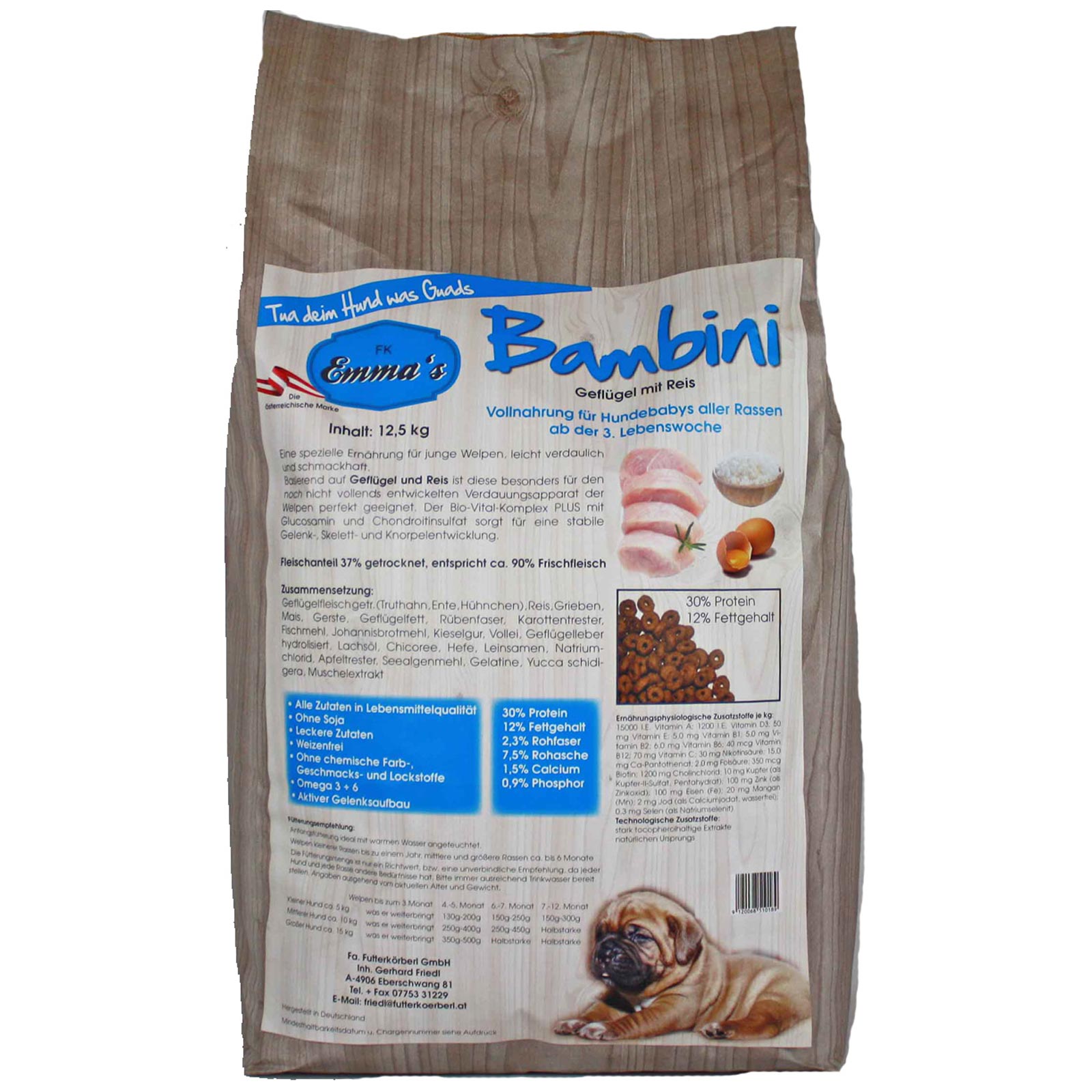 Emmas kutyaeledel Bambini kölyökkutyáknak 12,5 kg