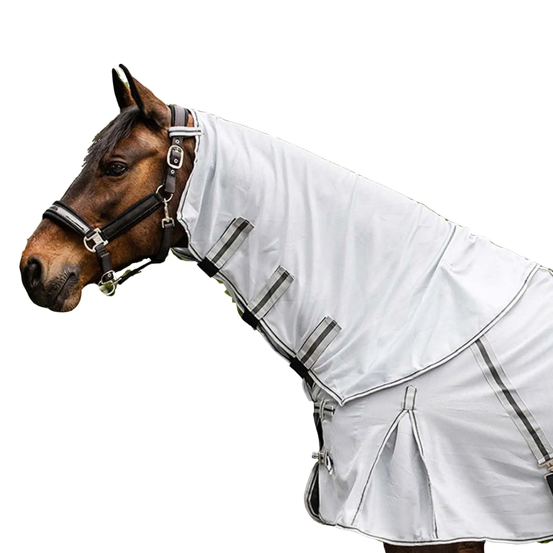 PROTECT fly rug neck silver grey/gray COB