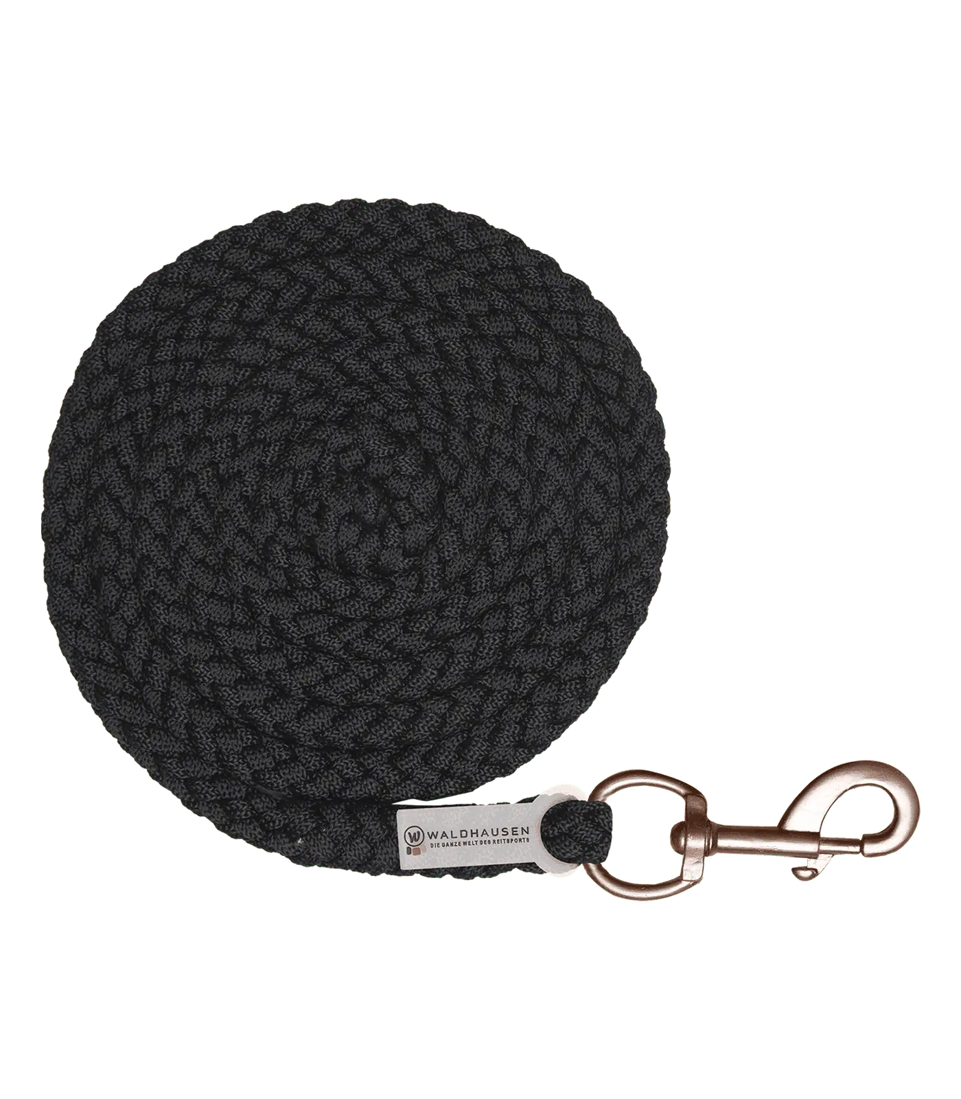 Shine lead rope - snap hook black/rose gold