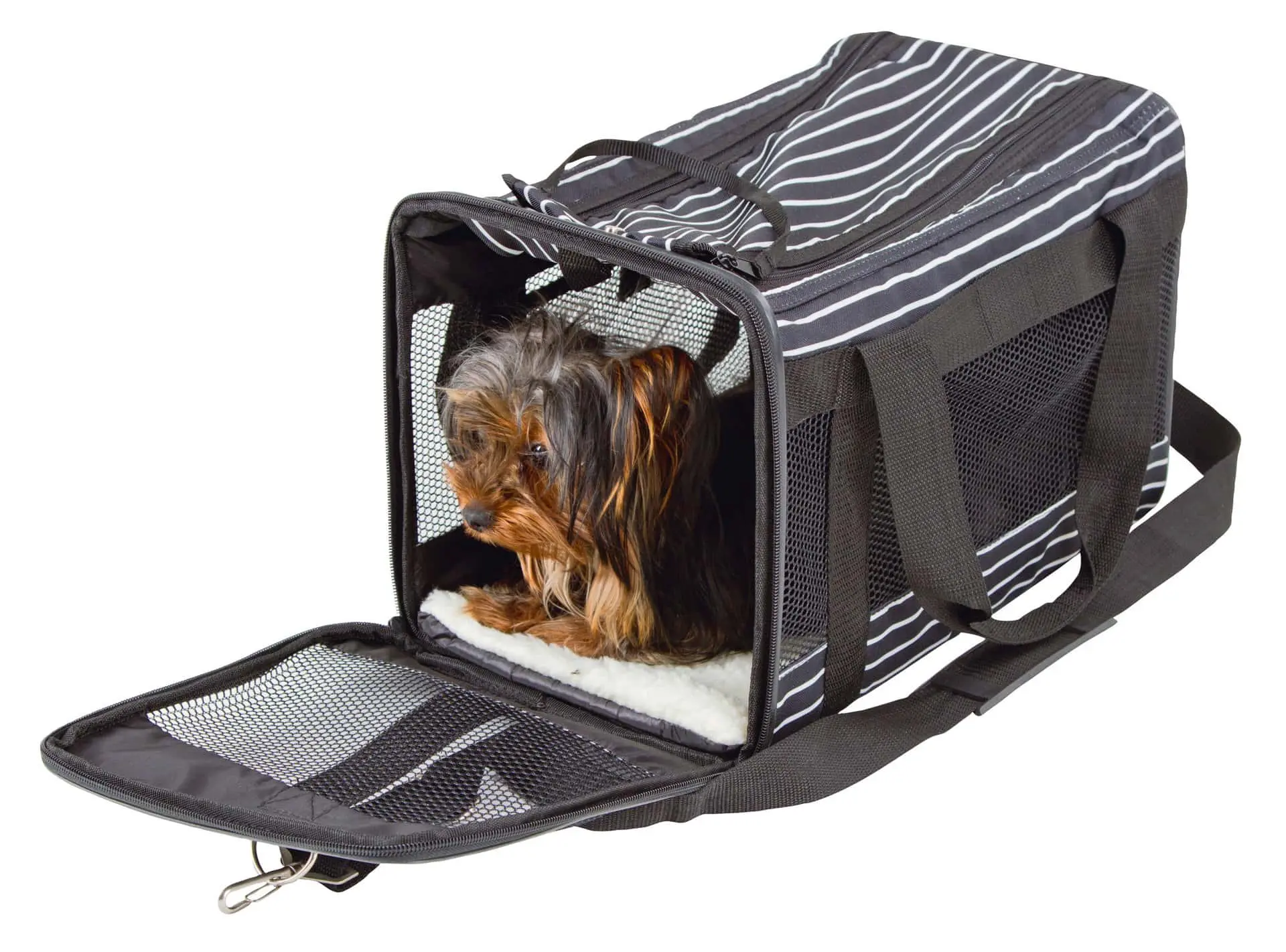 Kutyahordozó táska Cuba 40x26x28 cm fekete/fehér