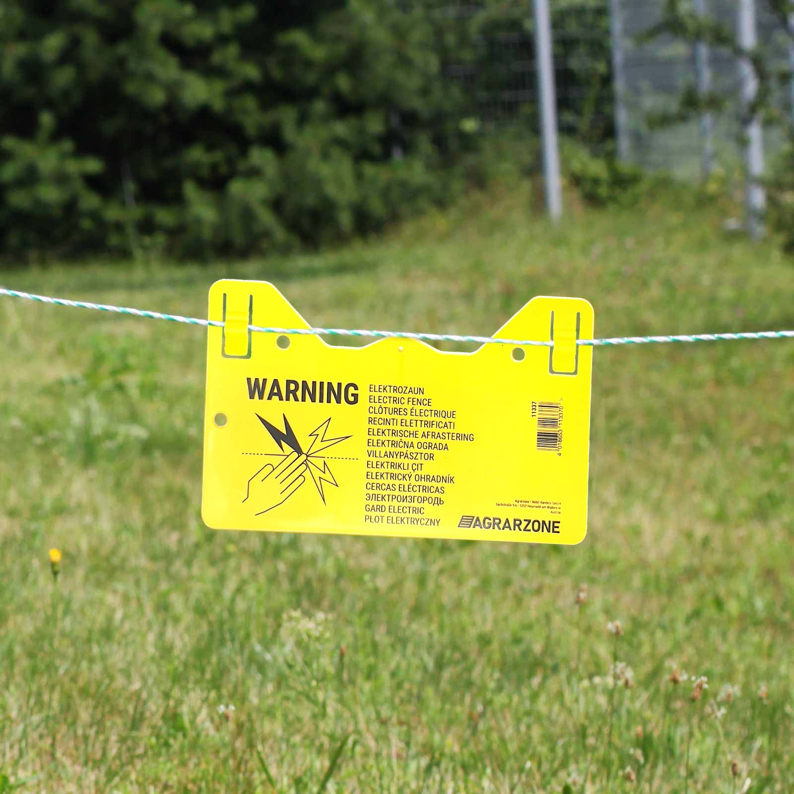 Agrarzone Figyelmeztető tábla Vigyázat elektromos kerítés