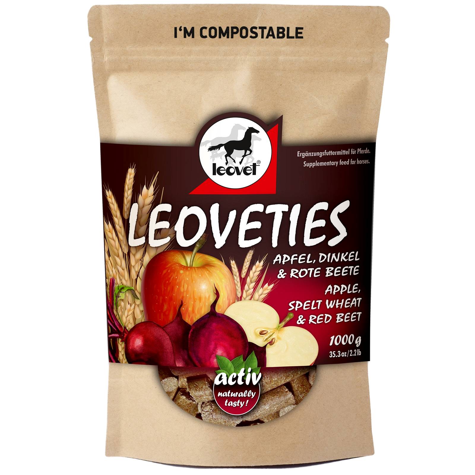 Leovet Leoveties ló jutalomfalat alma, tönkölybúza és cékla 1 kg