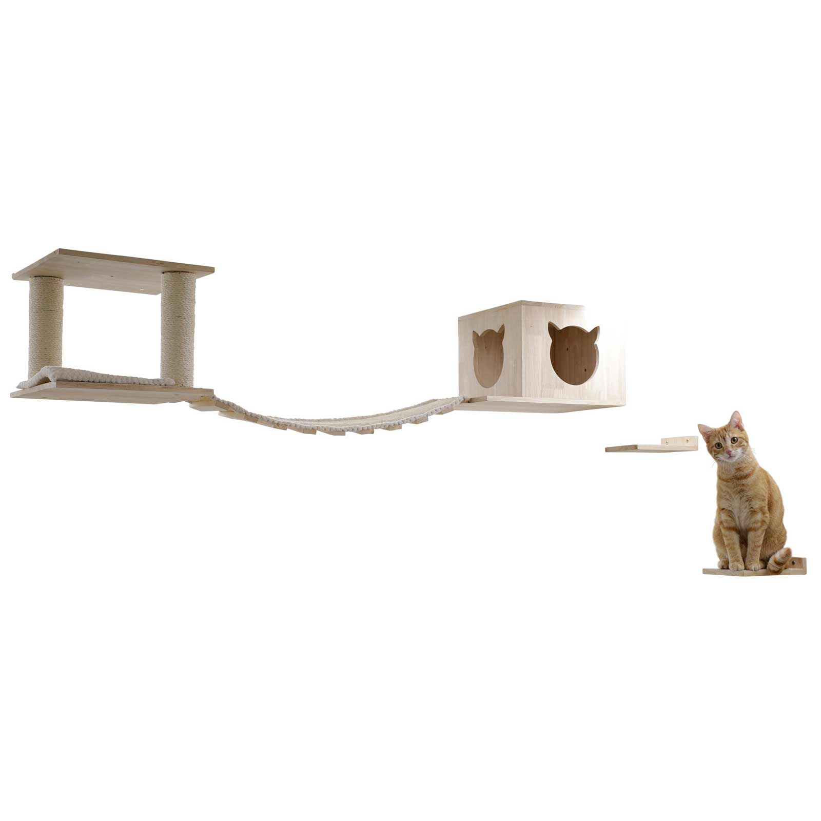 Mászófali macska játszótér teteje