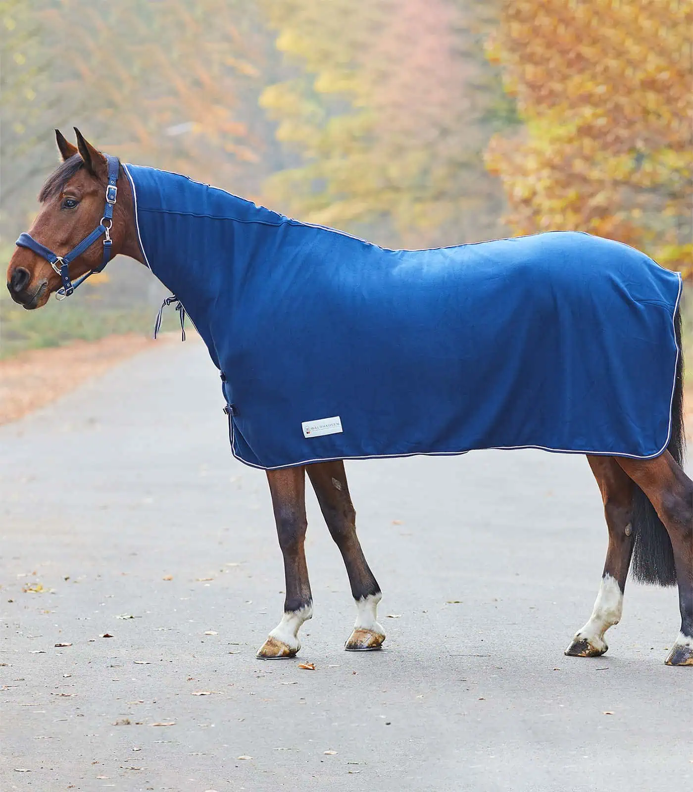 ECONOMIC Fleece Rug with Neck marine 125 cm