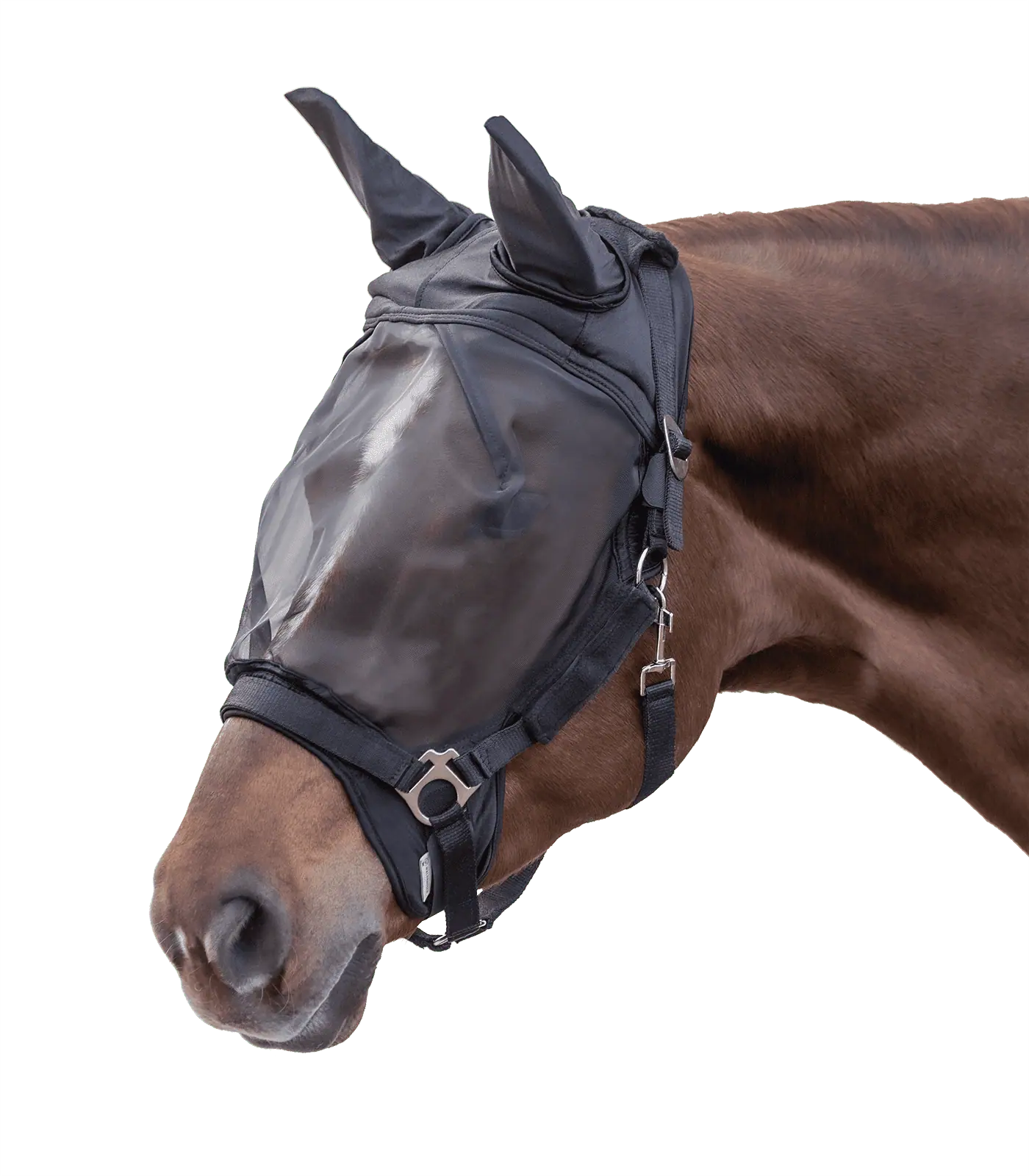 PREMIUM Fly Mask, with ear protection black FULL