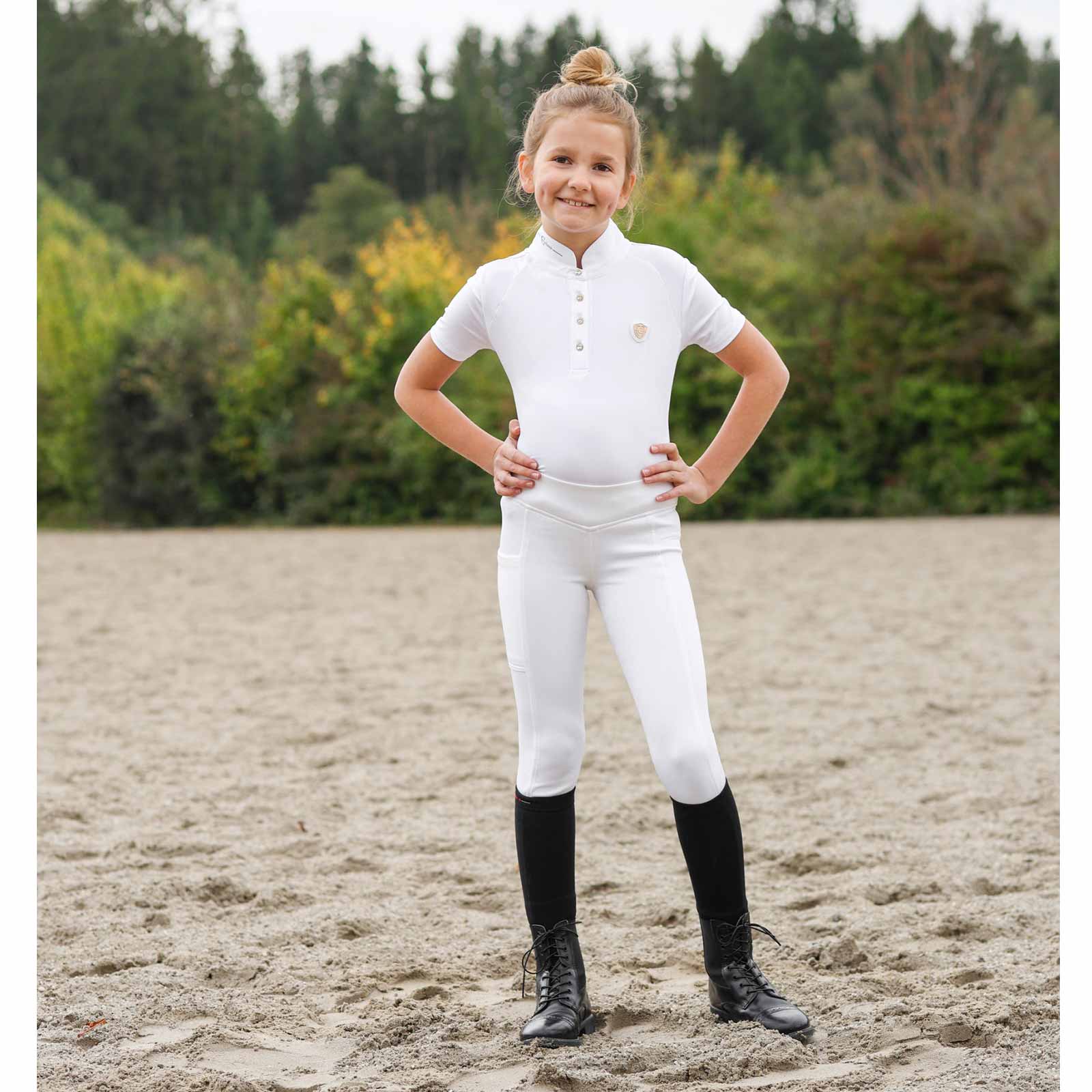 Covalliero ClassicStar gyermek lovagló leggings fehér 164/170