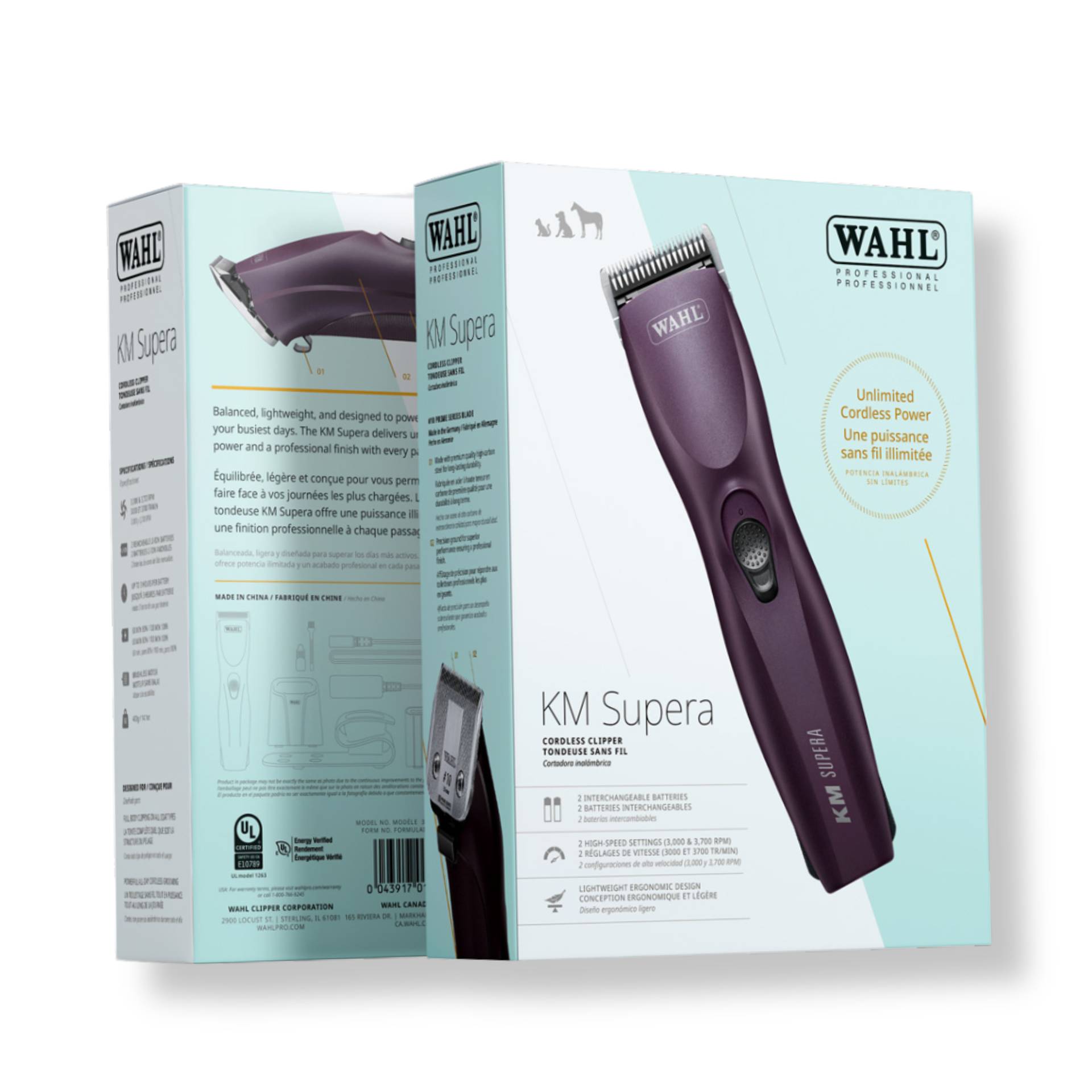 Wahl KM Supera Pet Clipper 2x battery