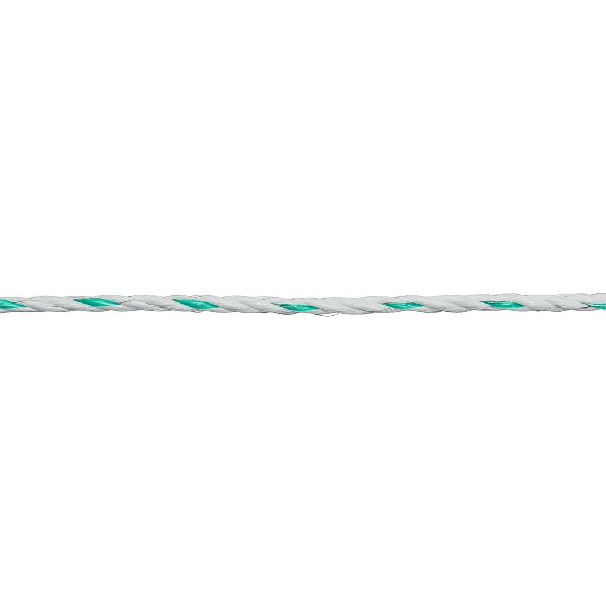 Ako villanypásztor kötél PremiumLine 200m, Ø 6,5mm, 6x0.20 Niro + 3x0.25 réz, fehér-zöld