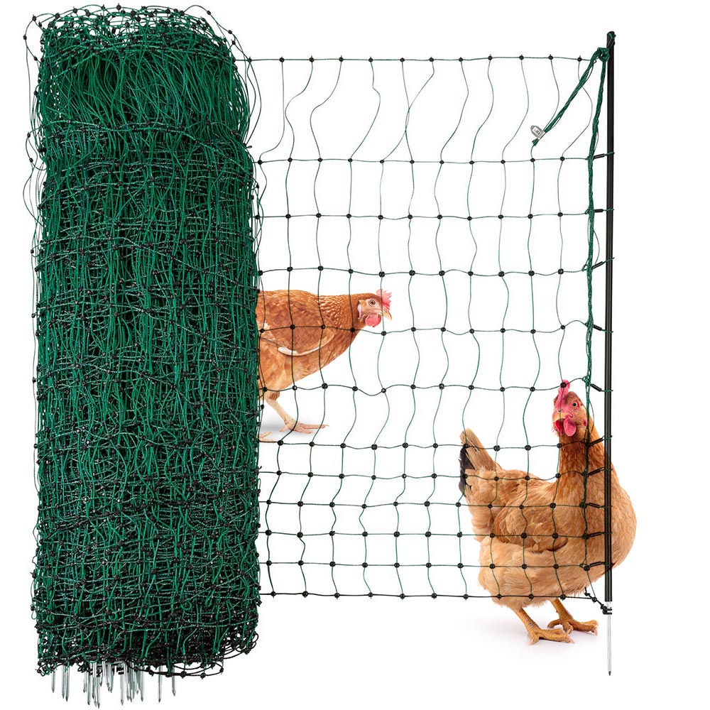 Agrarzone csirke háló Classic, nem villamosítható, egycsúcsú, zöld 25 m x 112 cm