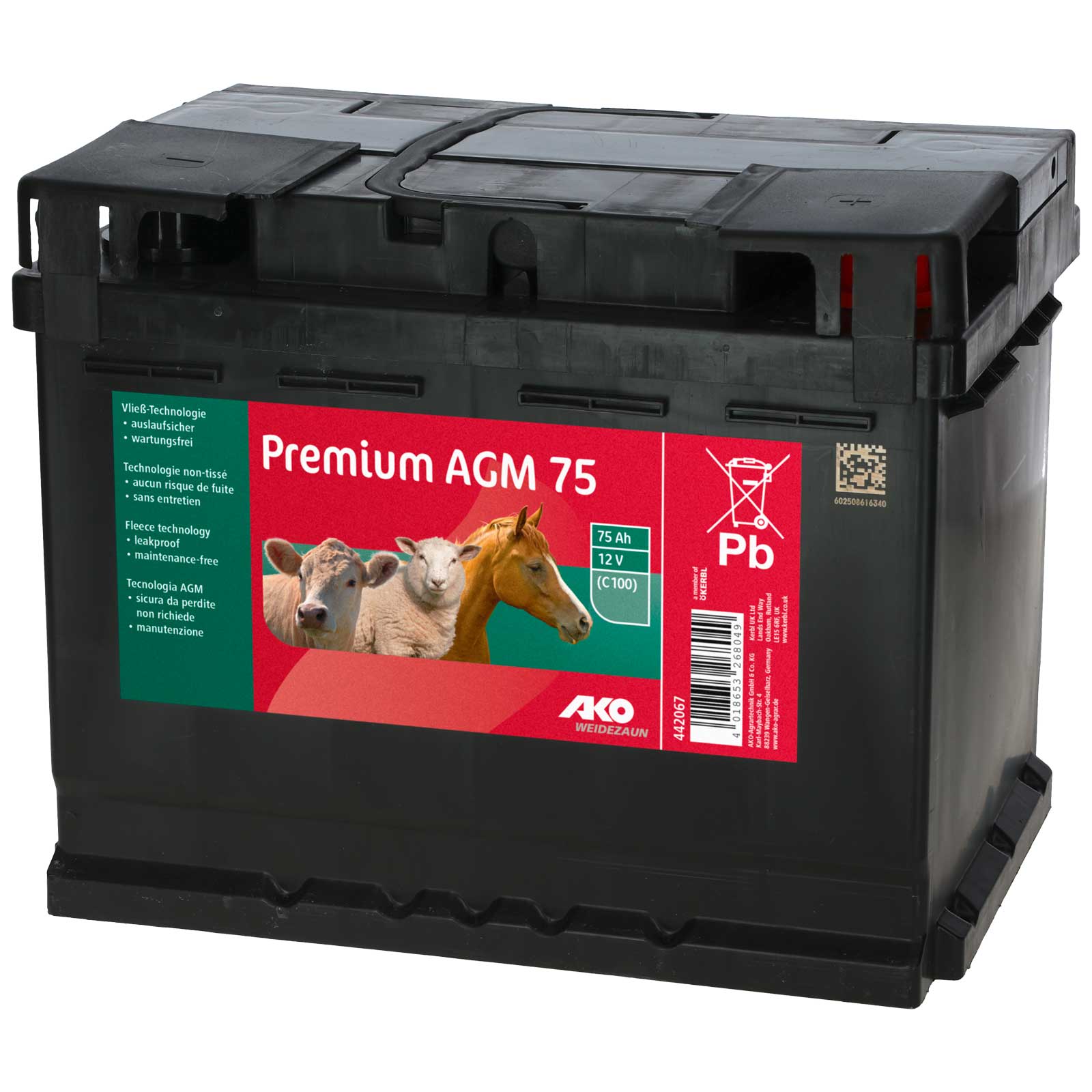 AGM Premium villanypásztor akkumulátor 12 V 75 Ah
