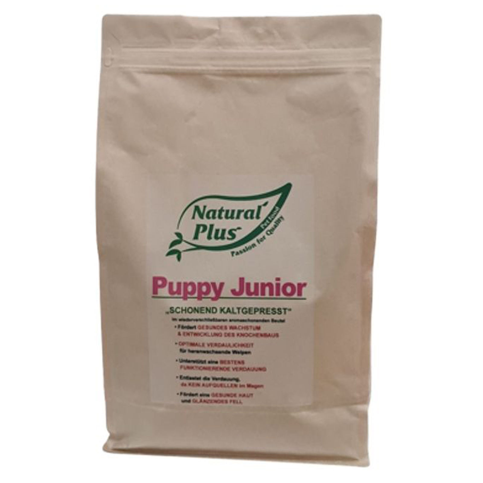Natural Plus Puppy Junior, hidegen préselt kutyaeledel