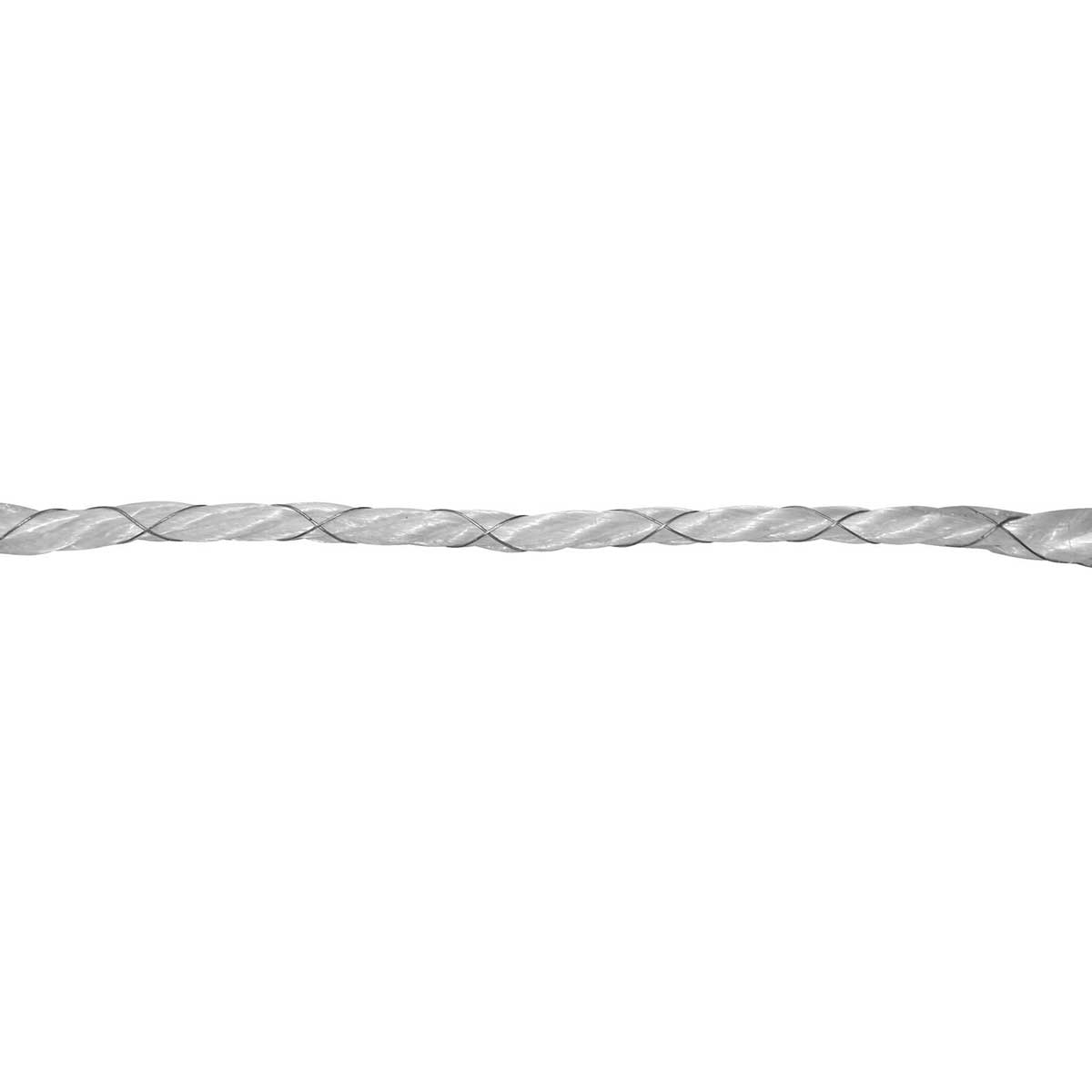 Elektromos kerítés kötél Basic fehér 6mm, 200m, 2x 0,50 Fe horganyzott