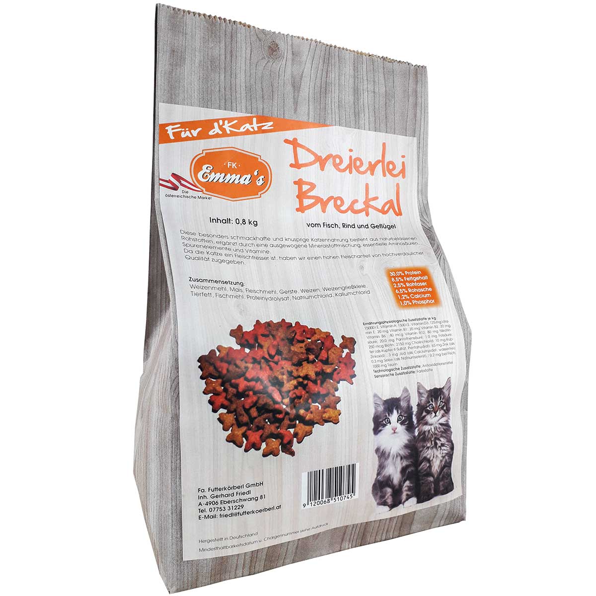 Emmas száraz macskaeledel hal, marha, csirke Breckal 5 kg
