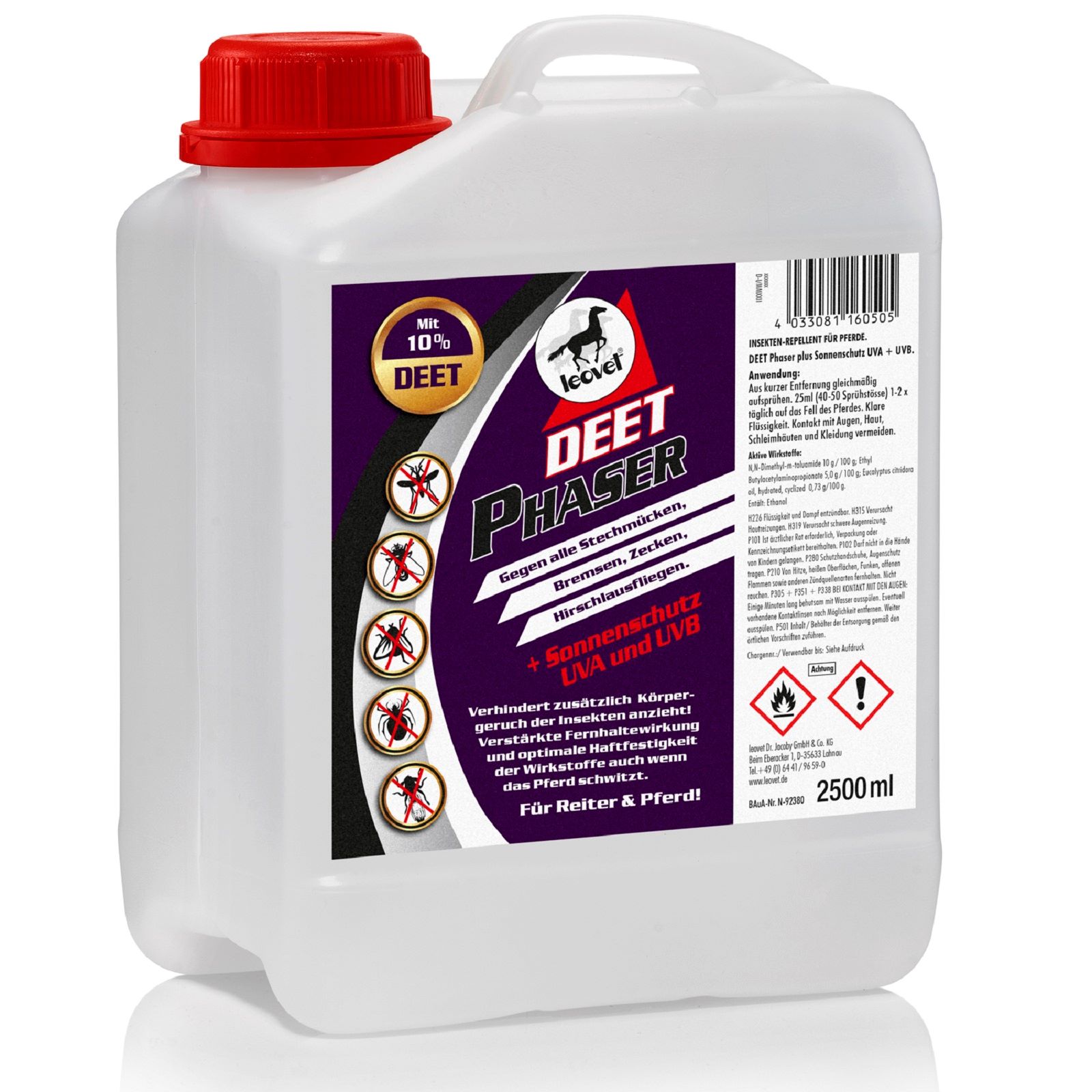 Leovet DEET Phaser rovarriasztó spray 2,5 literes kannában
