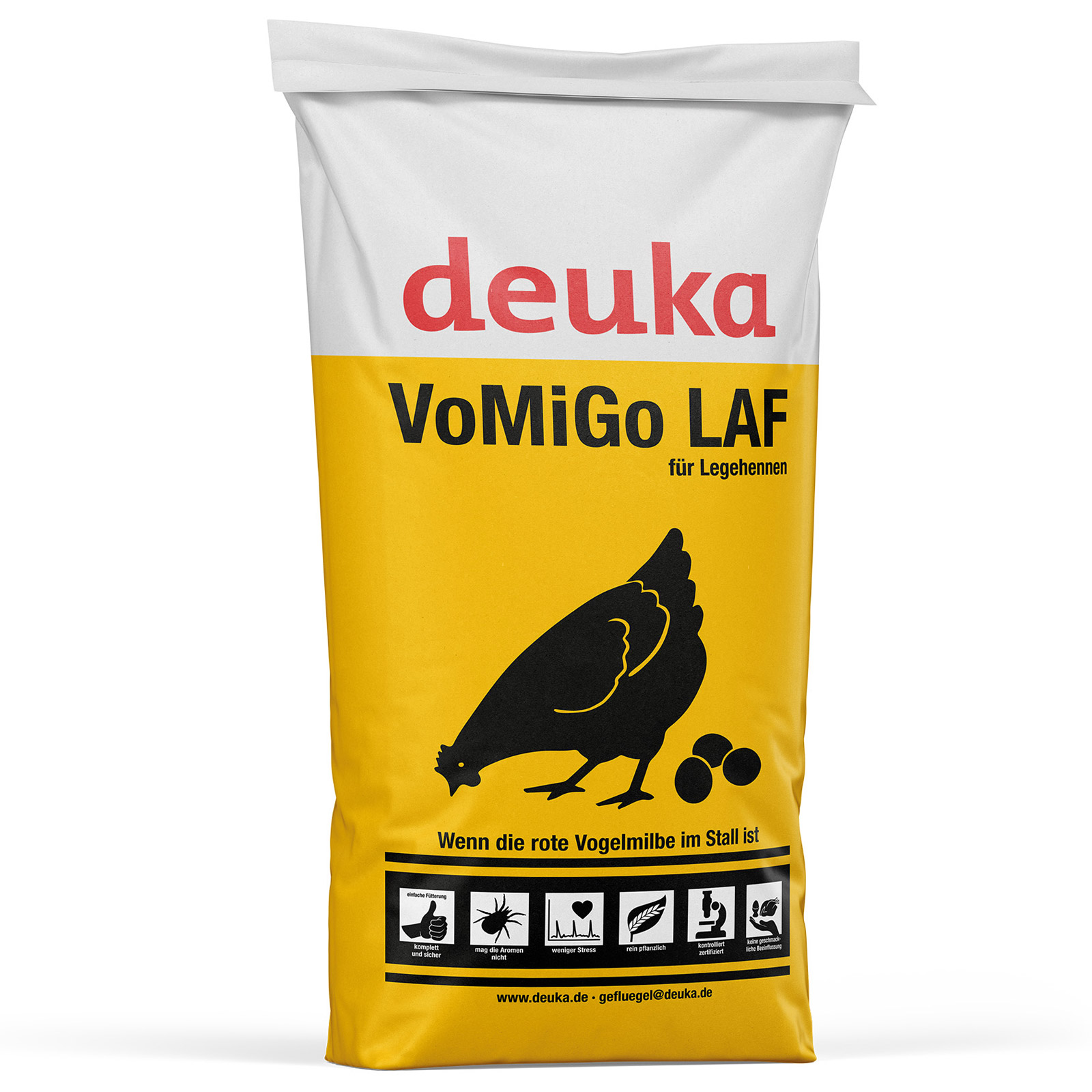 deuka All-Mash VoMiGo LAF pellet csirketáp madáratka ellen 25 kg
