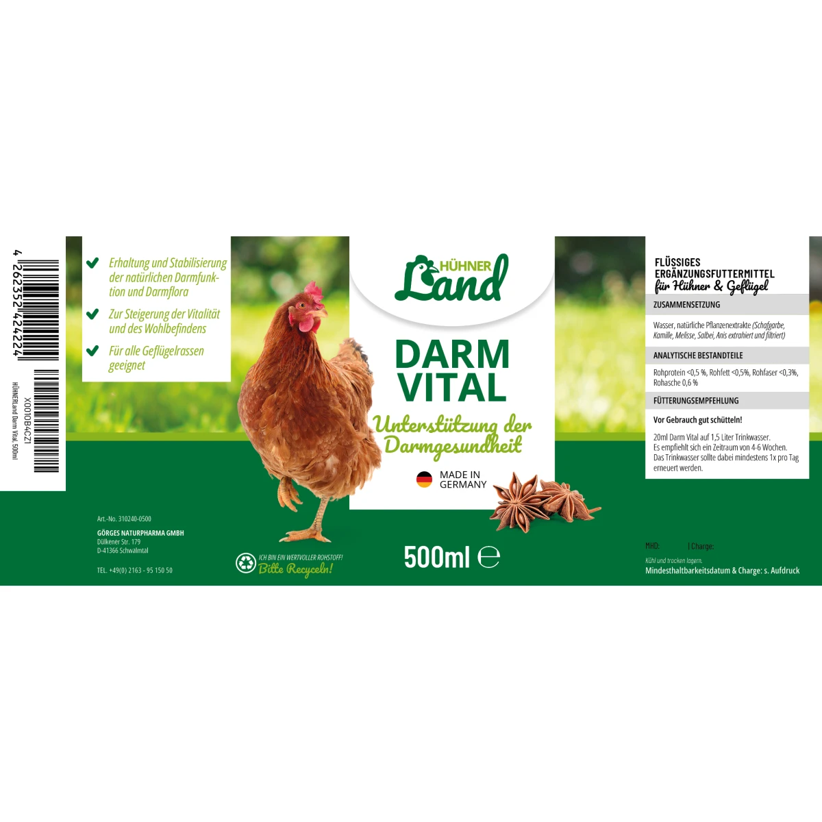 Darm Vital csirke 500 ml