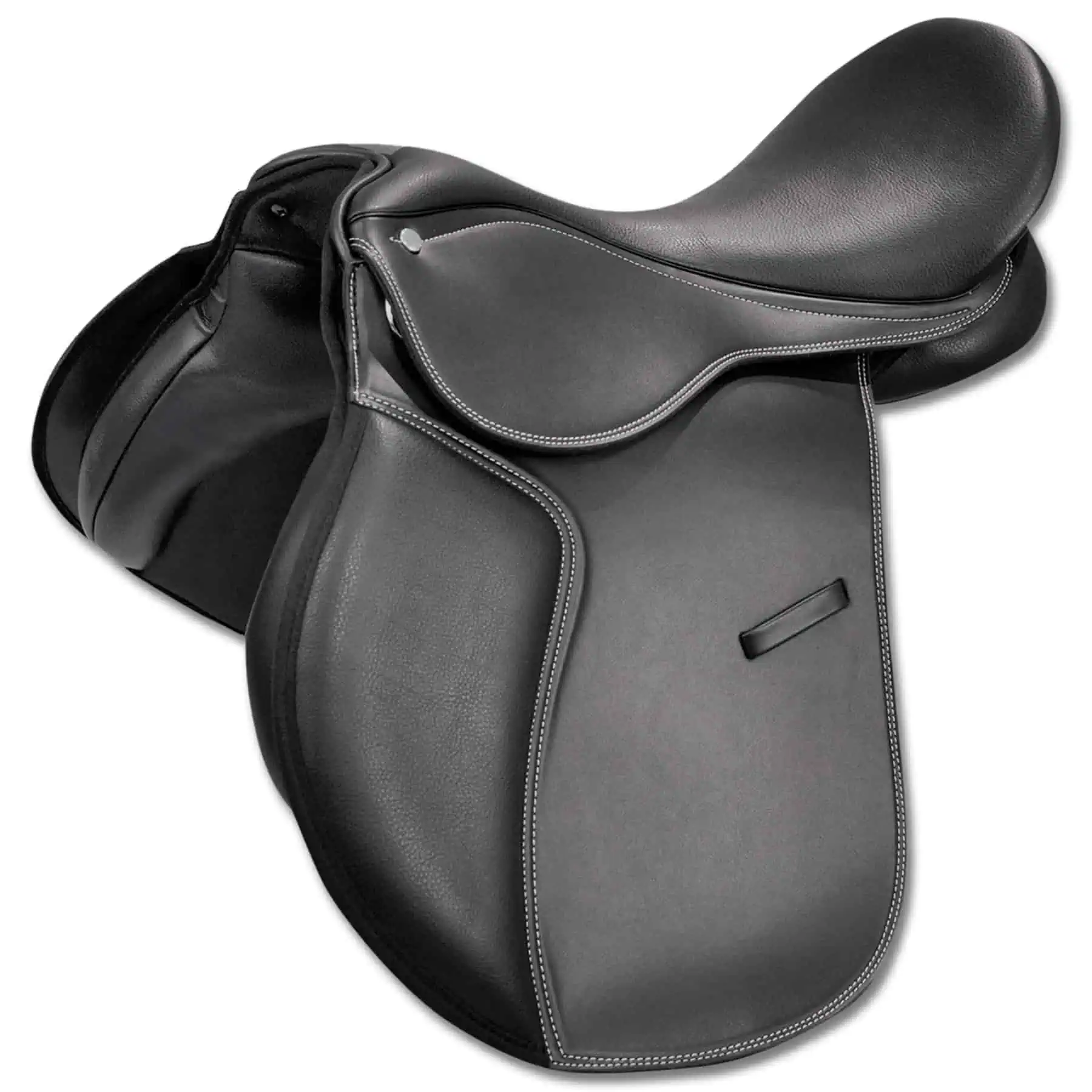 Economic General Purpose Saddle, synthetic, pony black 15.5" / 39 cm