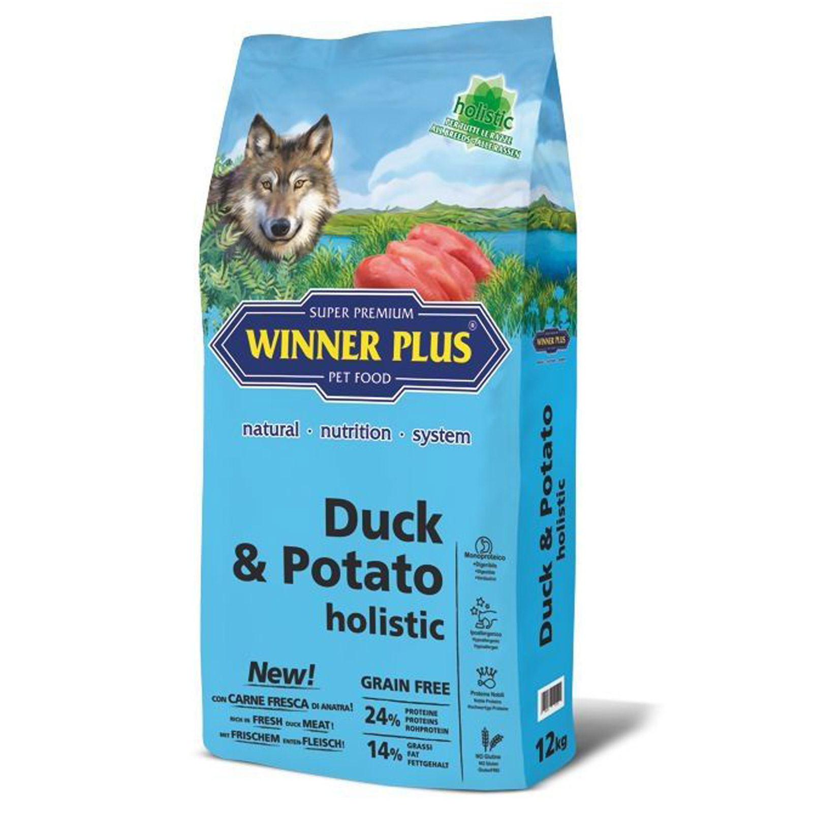 Winner Plus Holistic Duck & Potato kutyaeledel 2 kg