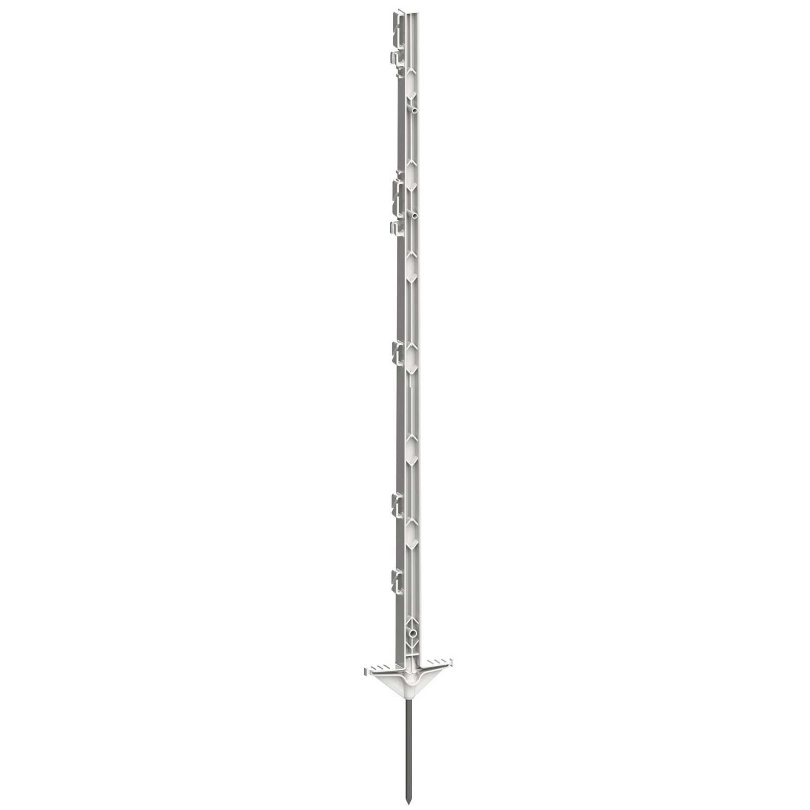 Műanyag villanypásztor karó Expert 105 cm, dupla taposó, fehér (5 darab)
