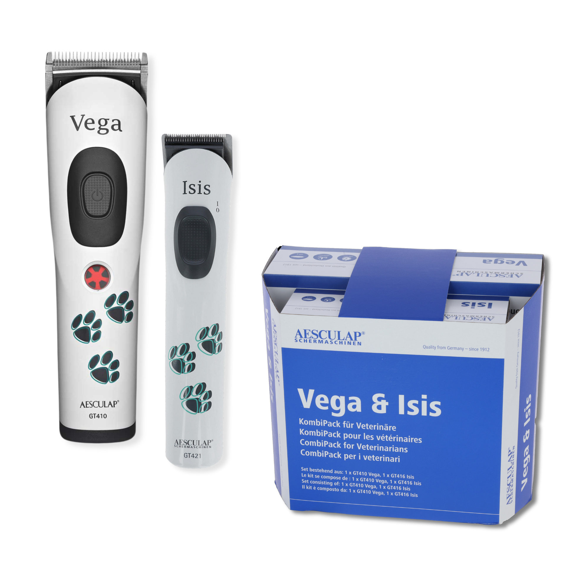 Aesculap cordless clipper set Isis + Vega