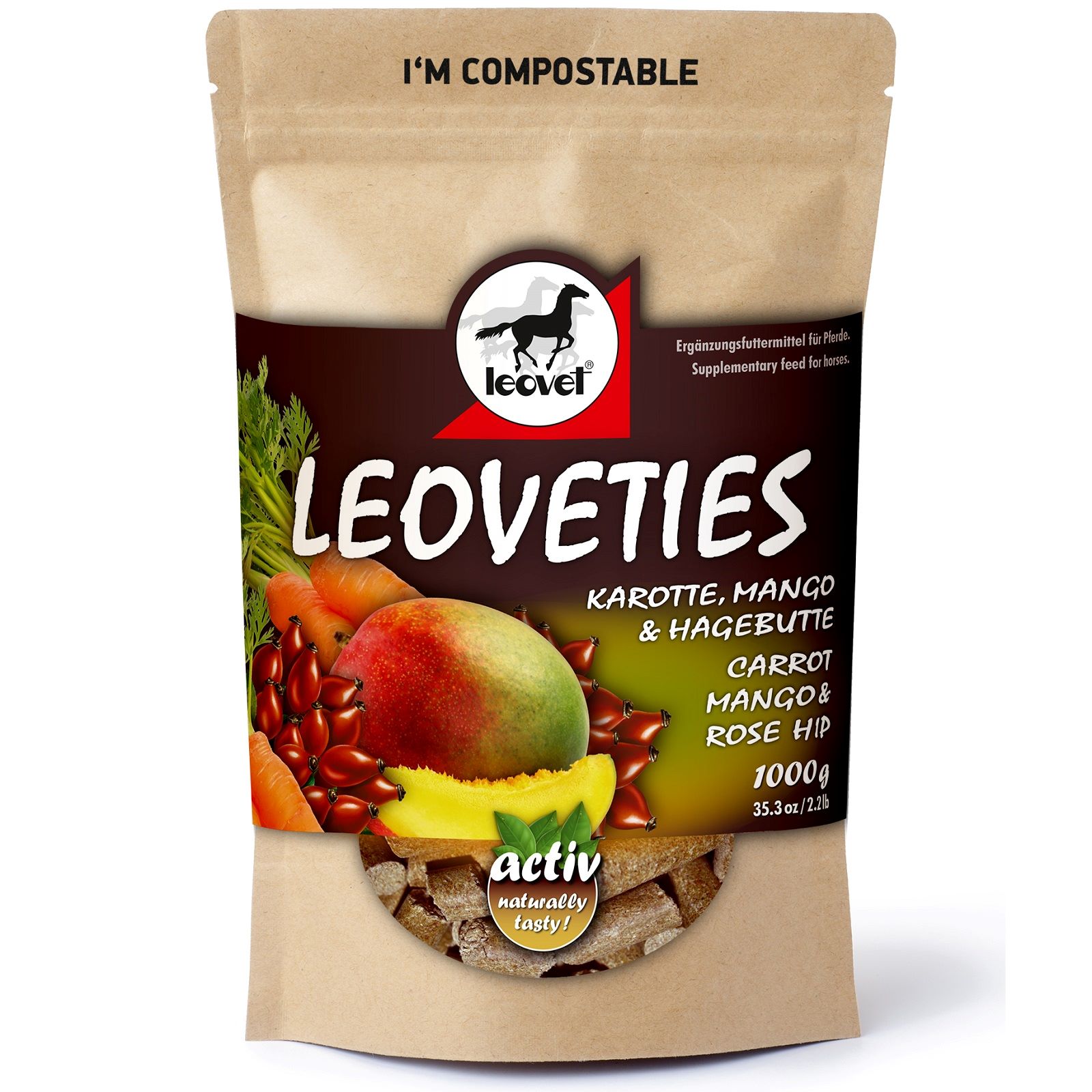 Leovet Leoveties ló jutalomfalat répa, mangó és csipkebogyó 1 kg