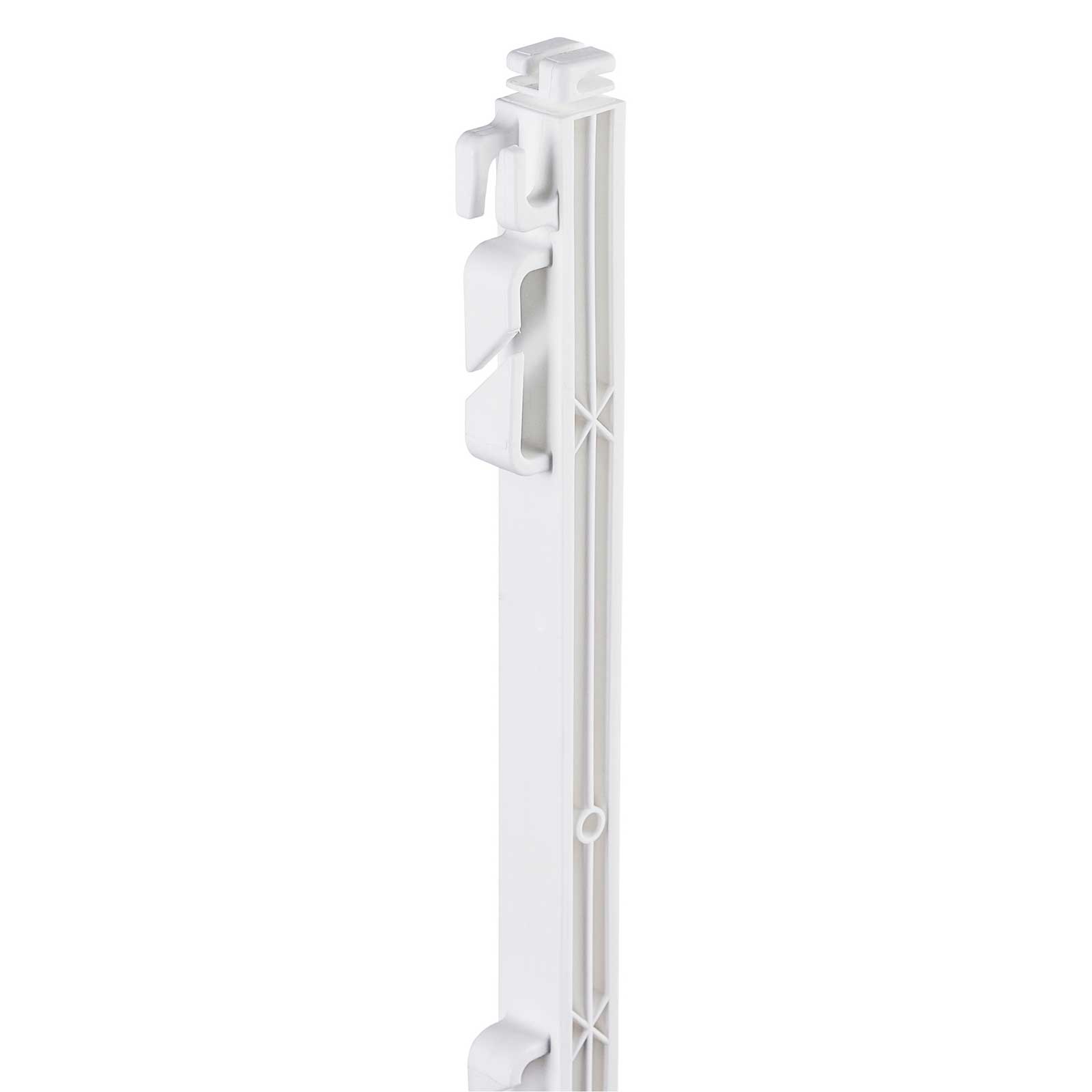 Műanyag villanypásztor karó Prémium 107 cm, egy taposó, fehér (5 darab)
