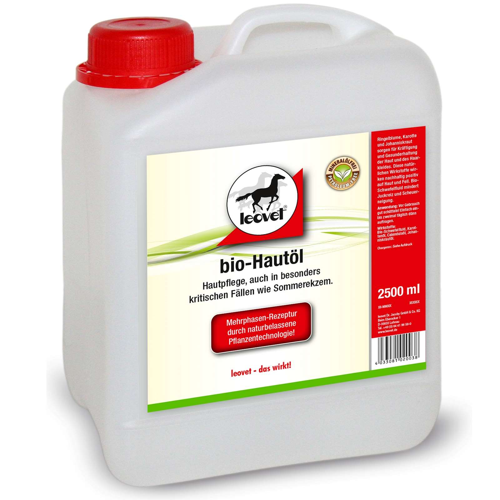 Leovet bio bőrápoló olaj 2,5 literes kannában