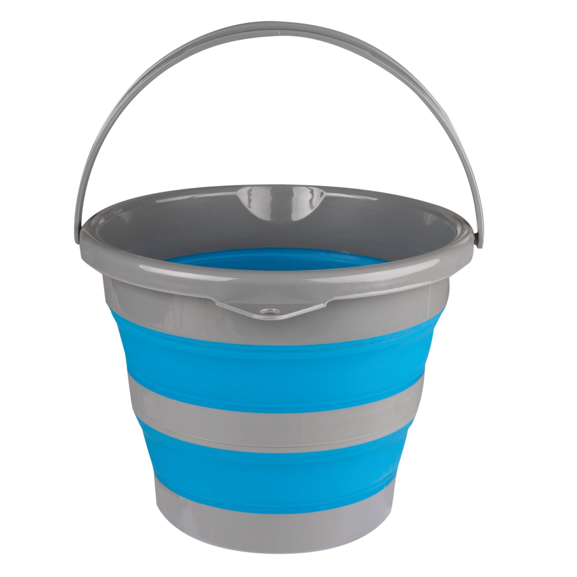 Foldable bucket, 10 litre azure blue