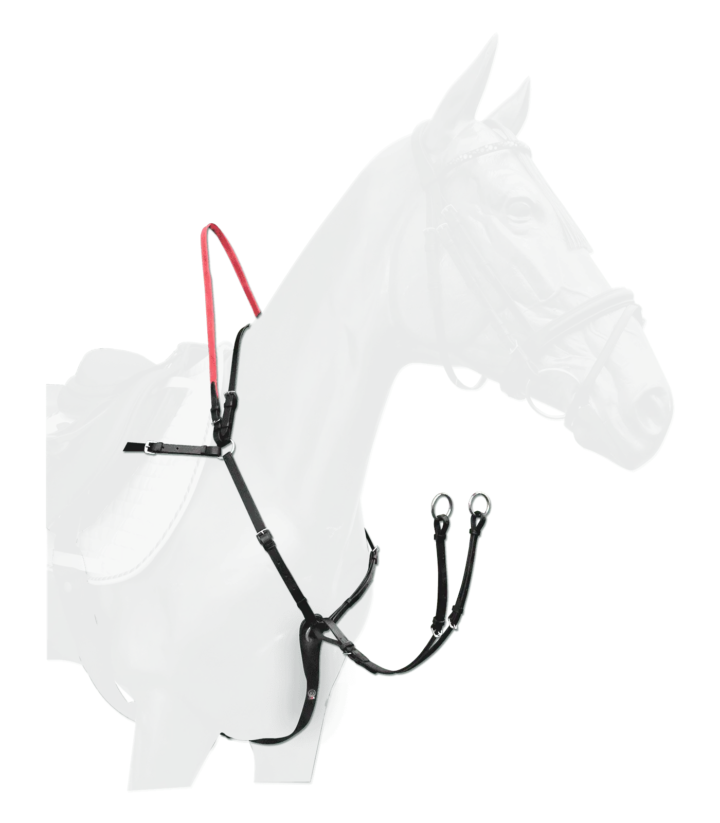 Waldhausen Secutrust breastplate with safety reins black Pony