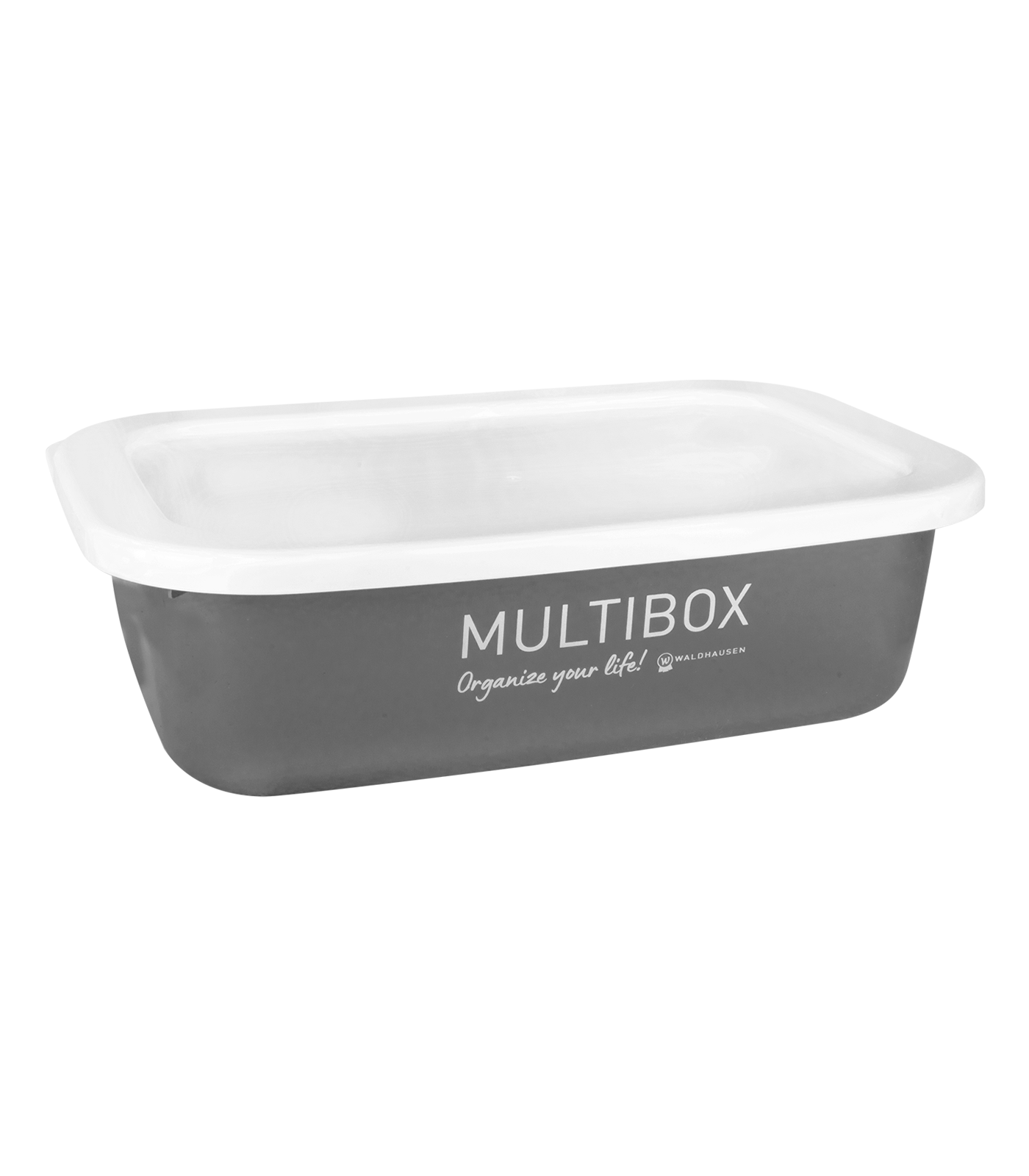 Waldhausen Multibox "Organize your life!" grey, with lid, 3L